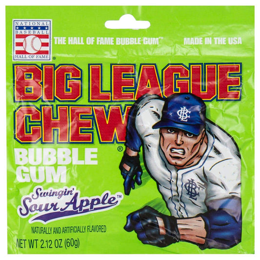 Big League Chew Sour Apple 60g single retail pack