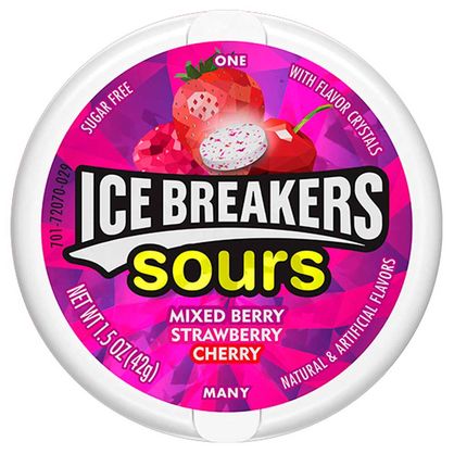 Ice Breakers Sours Mixed Berry Mints 42g single retail pack