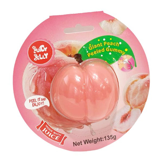 Juicy Jelly Giant Peeled Peach Gummy 135g single retail item