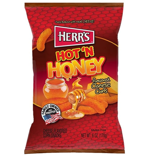 Herr's Hot 'N Honey Cheese Curls 170g single retail item
