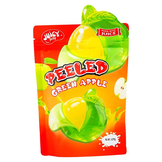 Juicy Jelly Peeled Gummy Green Apple 120g single retail item