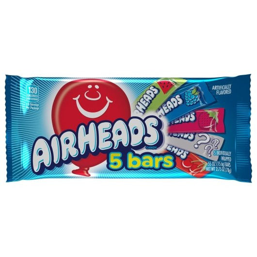 Airheads 5 Bar Variety Pack 78g single retail item