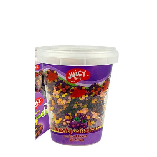 Juicy Jelly Wacky Clusters Grape Cup 150g single retail item
