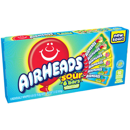 US Airheads Sour Assorted Theatre Box 93.6g