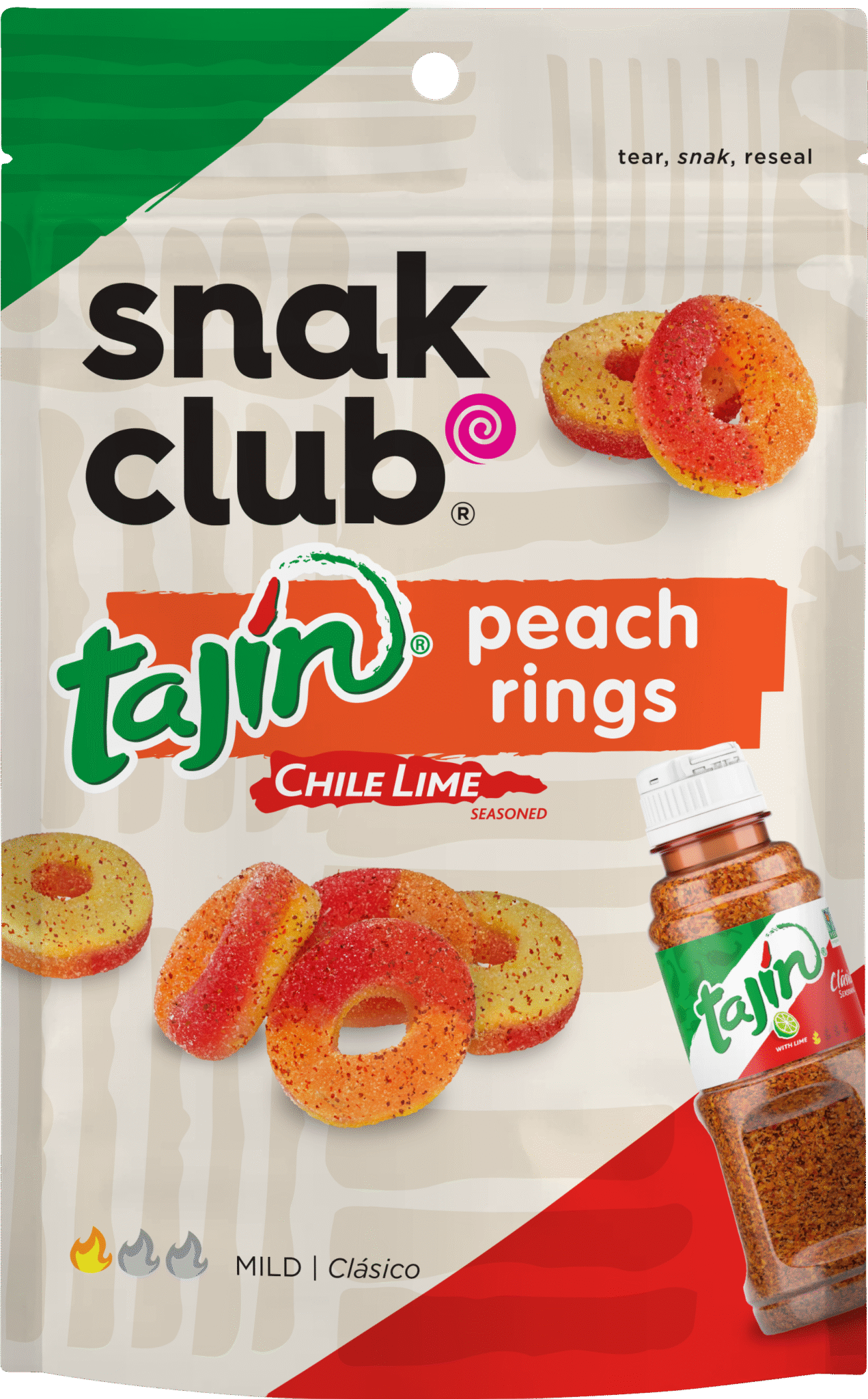 Snak Club Tajin Peach Rings 64g