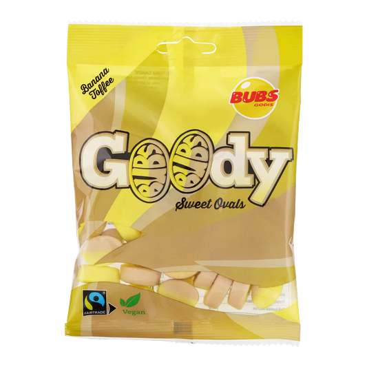 Bubs Goody Sweet Ovals Banana Toffee 90g