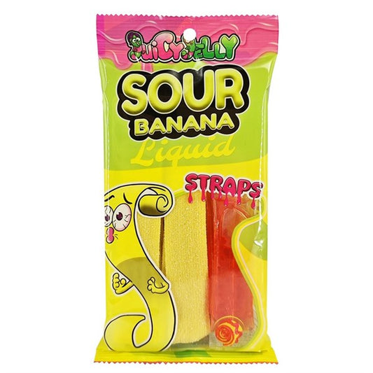 Juicy Jelly Sour Banana Liquid Straps 160g