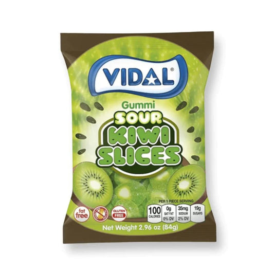 Vidal Gummi Sour Kiwi Slices 100g
