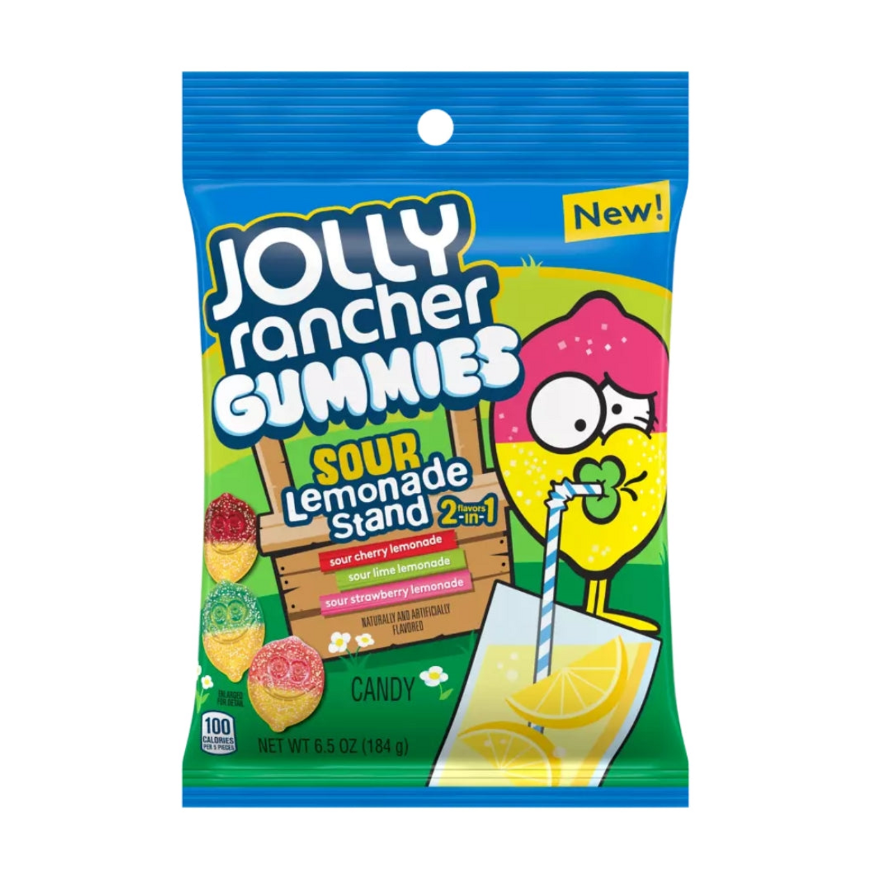 Jolly Rancher Gummies Sour Lemonade Stand 2in1 Flavors 184g