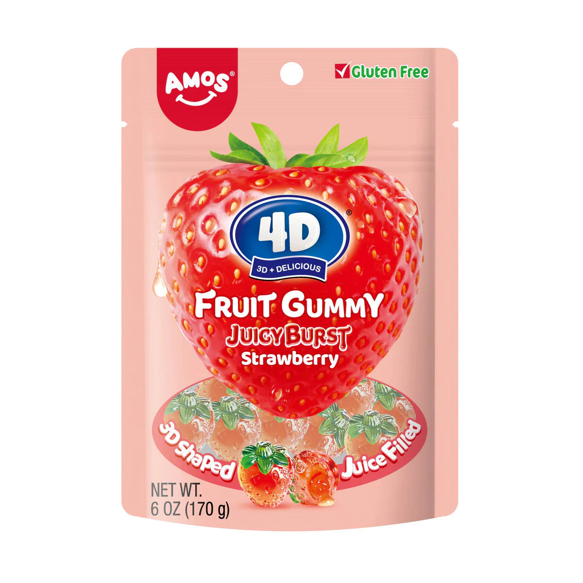 4D Fruit Gummy strawberry burst 6oz