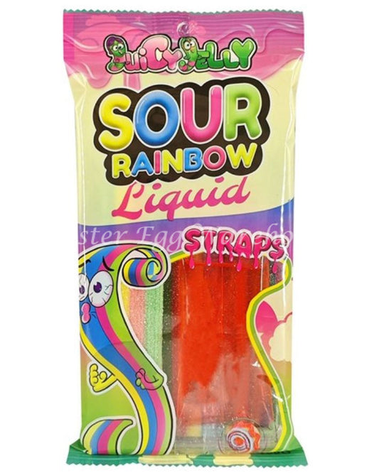 Juicy Jelly Sour Rainbow Liquid Straps 160g