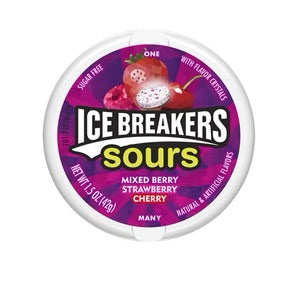 US Ice Breakers Sours Berry Assorted Mints 42g