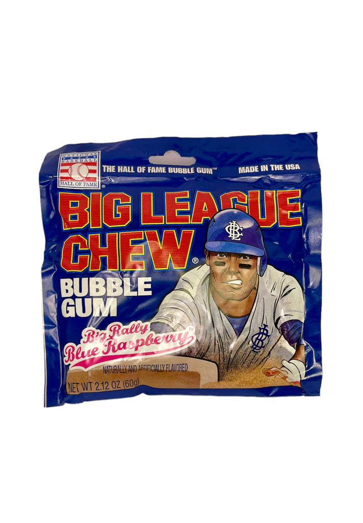 US Big League Chew Blue Raspberry Bubble Gum 2.12 Oz