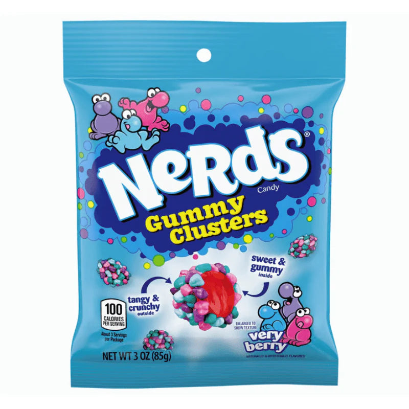 US Nerds Gummy Clusters Very Berry 85g