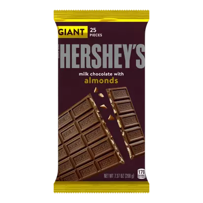 Hershey’s Giant Milk Chocolate With Almonds 208g