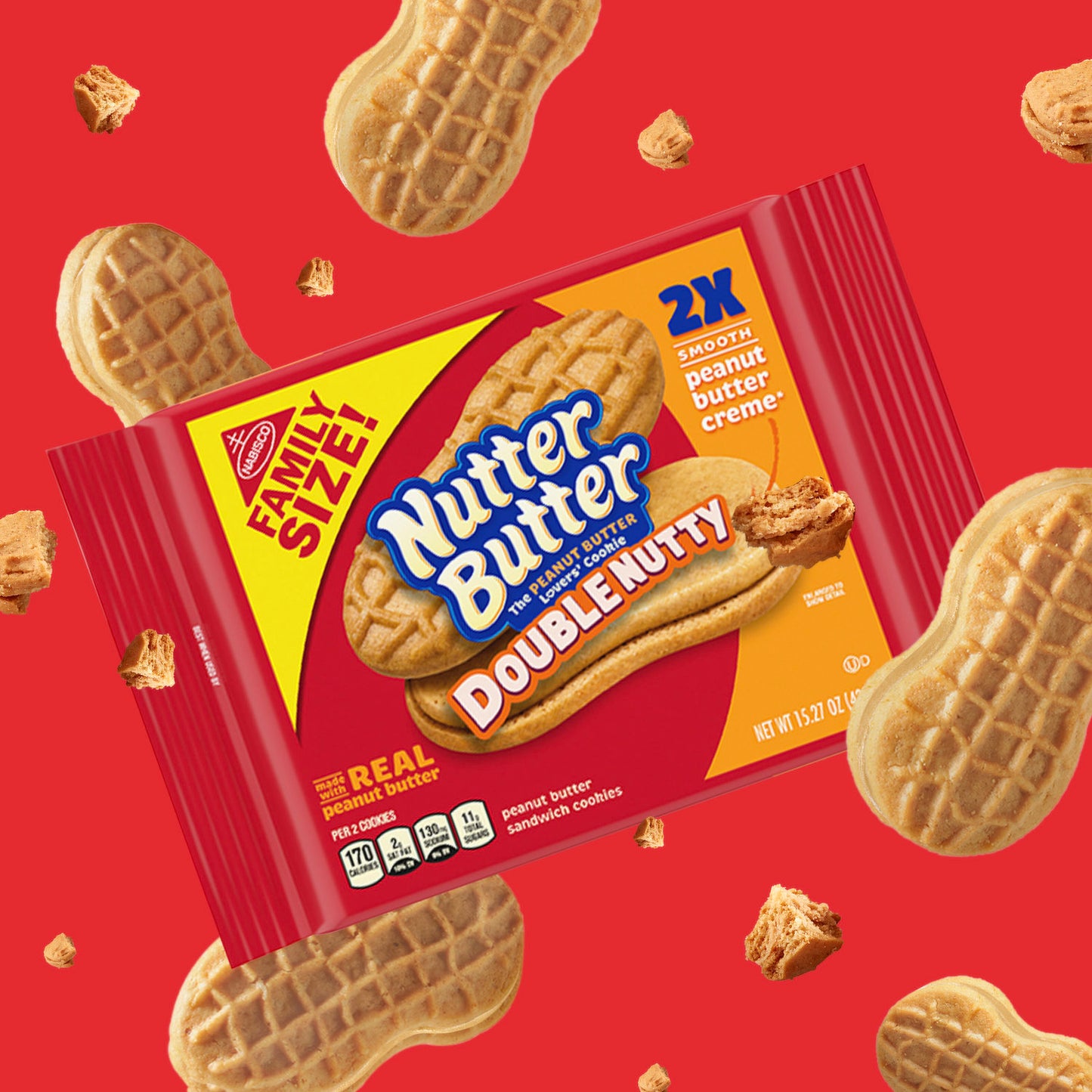 Nutter Butter Double Nutty FAMILY SIZE 432g