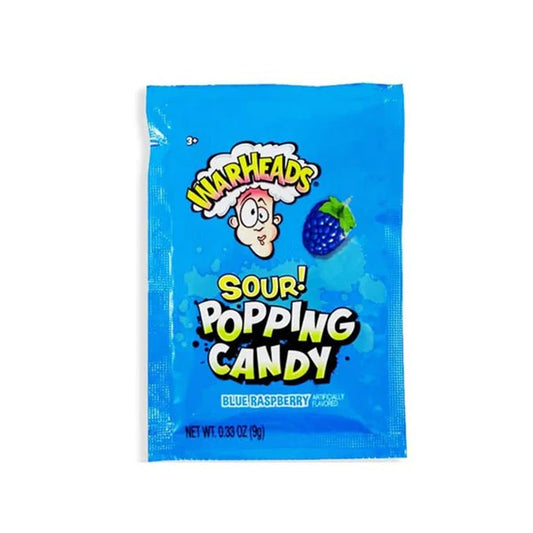 US Warheads Sour Popping Candy Blue Raspberry 9g