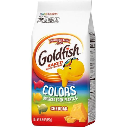 Goldfish Baked Snack Crackers Cheddar Colors 187g