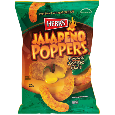 Herr's Jalapeño Poppers Cheese Curls 170g
