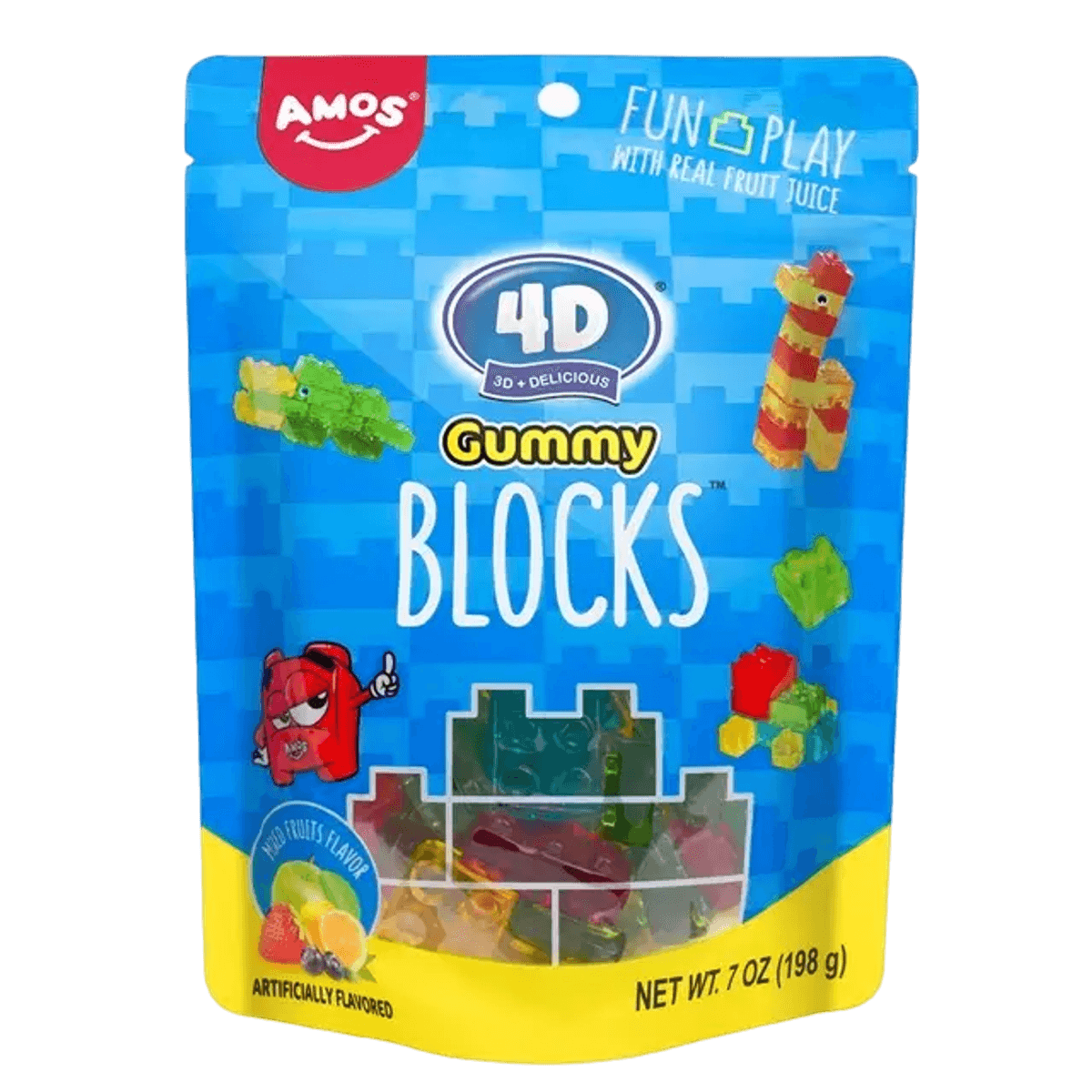 AMOS 4D Blocks Gummy 198g