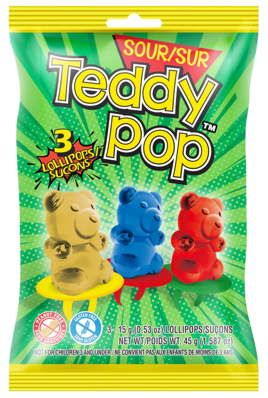 Sour Teddy Ring Lollipop 45g