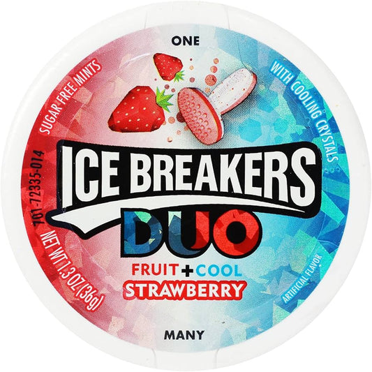 US Ice Breakers Duo Fruit + Cool Strawberry Mints 36g