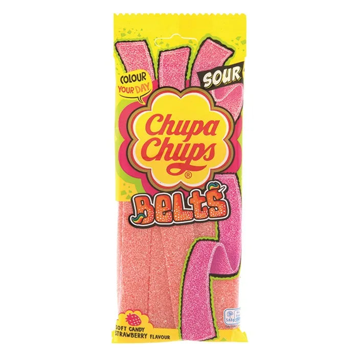 UK Chupa Chups Belts Strawberry 90g