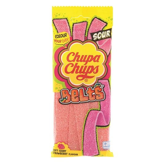UK Chupa Chups Belts Strawberry 90g