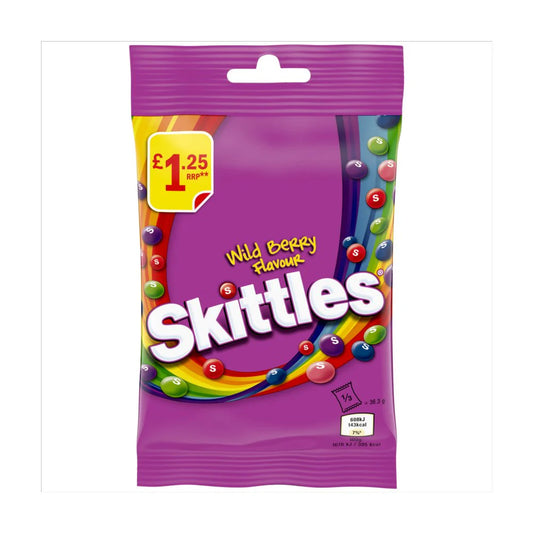 UK Wild Berry flavour skittles 109g