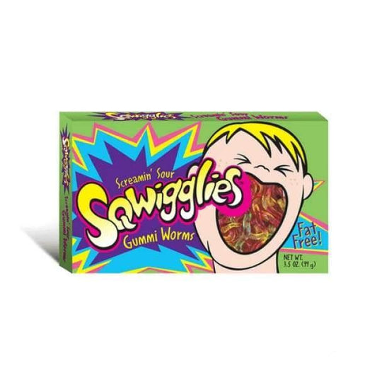 Sqwigglies Screamin' Sour Gummy Worms 3.5Oz