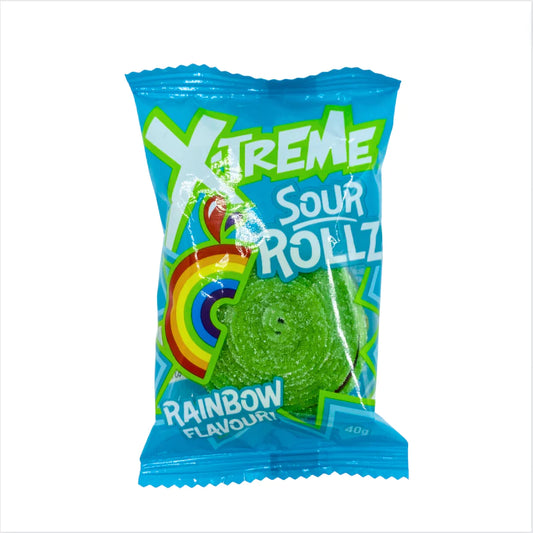 X-Treme Sour Rolls Rainbow Flavour 40g