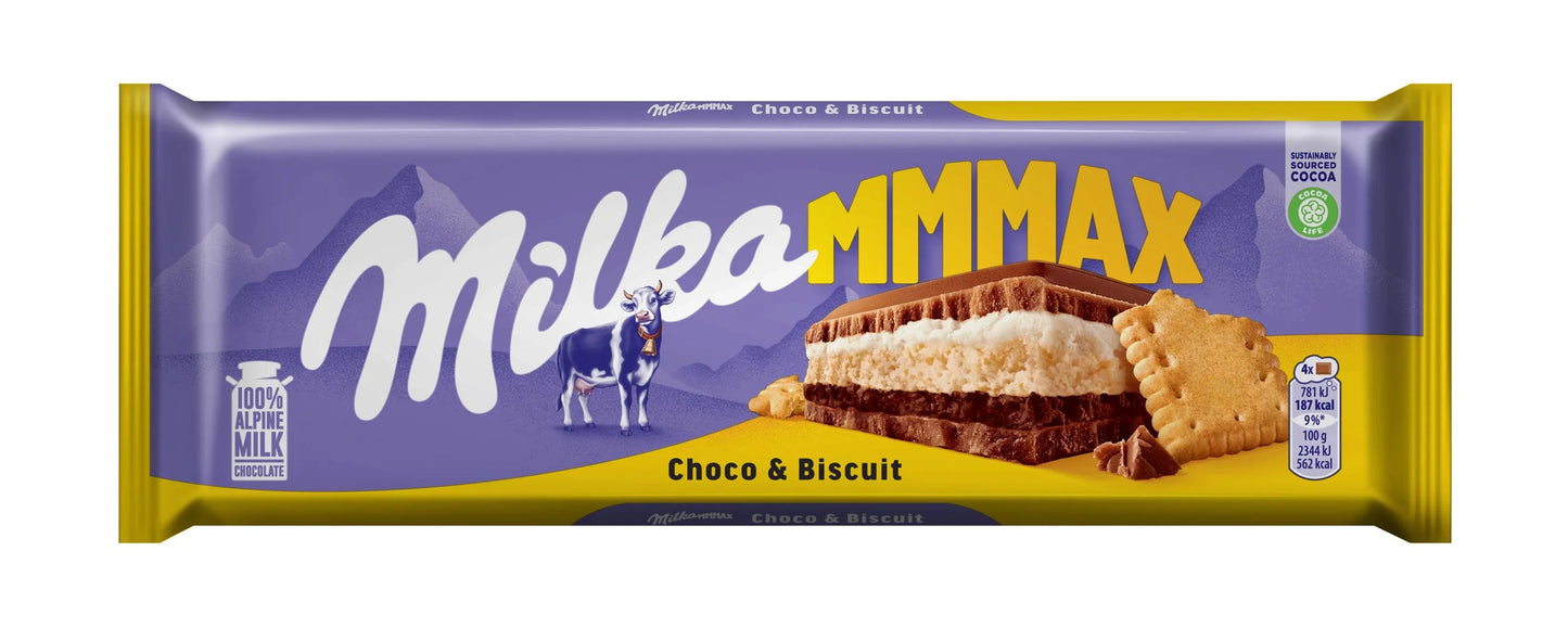 UK Milka Choco & Biscuit MMMAX Block 300g