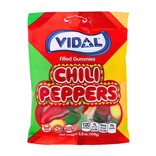 Vidal Chili Peppers Filled Gummies 100g