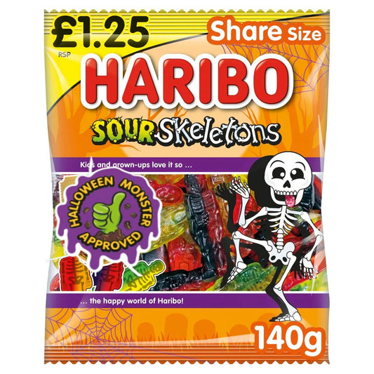 UK Haribo Sour Skeletons 140g