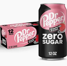 Dr Pepper Strawberries & Cream Zero Sugar 355ml