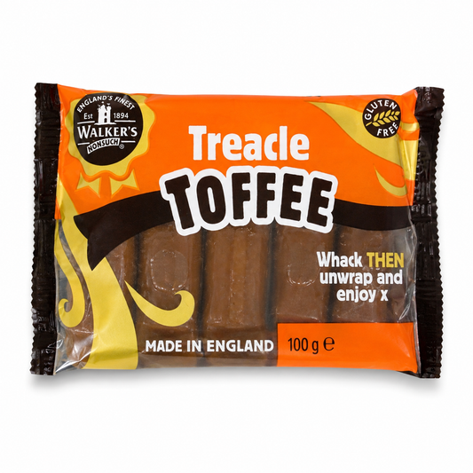 Walker's Nonsuch Treacle Toffee 100g on white background
