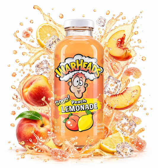 Warheads Sour Peach Lemonade 473ml