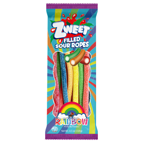 Zweet Filled Sour Ropes 128g